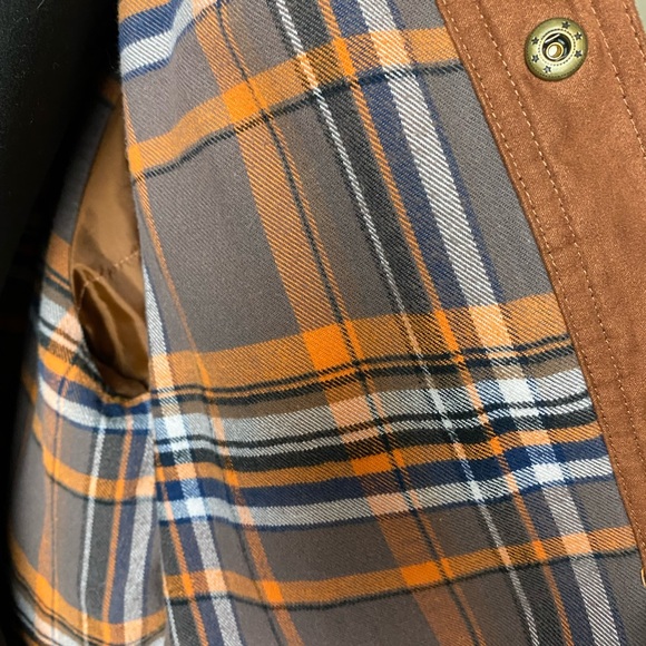 Men’s CQR FLANNEL Lined Shirt Jacket Faux Suede XL - Picture 6 of 7